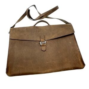 Rustico Leather Briefcase - Brown Leather UNISEX laptop/docs Bag